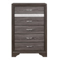  Color_Grey -- Homelegance Luster 5 Drawer Chest IMAGE 1