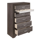  Color_Grey -- Homelegance Luster 5 Drawer Chest IMAGE 3