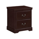  Color_Cherry -- Homelegance Seabright 2 Drawer Nightstand IMAGE 2