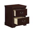  Color_Cherry -- Homelegance Seabright 2 Drawer Nightstand IMAGE 3