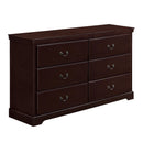  Color_Cherry -- Homelegance Seabright 6 Drawer Dresser IMAGE 2