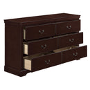  Color_Cherry -- Homelegance Seabright 6 Drawer Dresser IMAGE 3