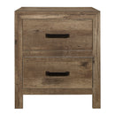  Color_Pine -- Homelegance Mandan 2 Drawer Nightstand IMAGE 1