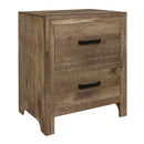  Color_Pine -- Homelegance Mandan 2 Drawer Nightstand IMAGE 2