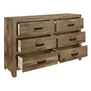  Color_Pine -- Homelegance Mandan 6 Drawer Dresser IMAGE 3