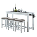 Homelegance Connected 4 pc Counter Height Dinette 5713WT IMAGE 1