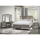  Color_Silver Size_King -- Tamsin 1616K-1EK* Eastern King Platform Bed with Footboard Storage, LED Lighting IMAGE 6