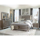  Color_Silver Size_California King -- Tamsin 1616K-1CK* California King Platform Bed with Footboard Storage, LED Lighting IMAGE 5
