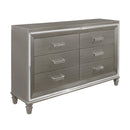  Color_Grey/ Silver -- Homelegance Tamsin 6 Drawer Dresser IMAGE 2