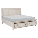  Color_White Size_California King -- Bethel 2259KW-1CK* California King Platform Bed with Footboard Storage IMAGE 3