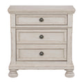  Color_White -- Bethel 2259W-4 Night Stand, Hidden Drawer IMAGE 1