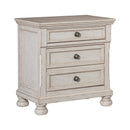  Color_White -- Bethel 2259W-4 Night Stand, Hidden Drawer IMAGE 2