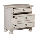  Color_White -- Bethel 2259W-4 Night Stand, Hidden Drawer IMAGE 3