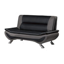  Homelegance Veloce Stationary Leather Look Loveseat 8219BLK-2 IMAGE 2