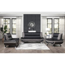  Homelegance Veloce Stationary Leather Look Loveseat 8219BLK-2 IMAGE 4