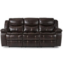  Homelegance Bastrop 8230BRW-3 Double Reclining Sofa IMAGE 1
