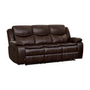  Homelegance Bastrop 8230BRW-3 Double Reclining Sofa IMAGE 2