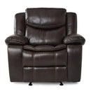  Homelegance Bastrop 8230BRW-1 Glider Reclining Chair IMAGE 1