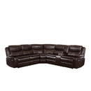  Manufacturer Color_Brown -- Bastrop 8230BRW*SC 3 pc Sectional with Right Console IMAGE 1
