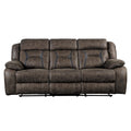 Manufacturer Color_Dark Brown -- Homelegance Madrona Hill Reclining Fabric Sofa IMAGE 1