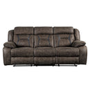  Manufacturer Color_Dark Brown -- Homelegance Madrona Hill Reclining Fabric Sofa IMAGE 1