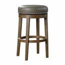  Homelegance Westby 5681GRY-29 Round Swivel Pub Height Stool, Grey IMAGE 1