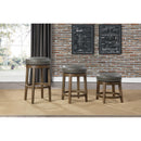  Homelegance Westby 5681GRY-29 Round Swivel Pub Height Stool, Grey IMAGE 2
