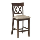  Homelegance Balin 5716-24S2 Counter Height Chair, Double X Back IMAGE 2
