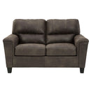  Manufacturer Color_Smoke -- Signature Design by Ashley Navi Stationary Leather Look Loveseat IMAGE 1