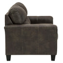  Manufacturer Color_Smoke -- Signature Design by Ashley Navi Stationary Leather Look Loveseat IMAGE 3