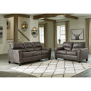  Manufacturer Color_Smoke -- Signature Design by Ashley Navi Stationary Leather Look Loveseat IMAGE 6