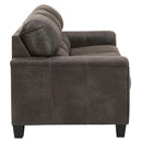  Manufacturer Color_Smoke -- Signature Design by Ashley Navi Stationary Leather Look Sofa IMAGE 3