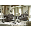  Manufacturer Color_Smoke -- Signature Design by Ashley Navi Stationary Leather Look Sofa IMAGE 9