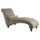  Manufacturer Color_Brown -- Homelegance Bonne Fabric Chaise IMAGE 2