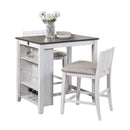  Homelegance Daye 5773WH-32 3 pc Counter Height Dinette Set - Grey/White IMAGE 1