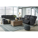  Motion Type_Reclining -- Signature Design by Ashley Draycoll Reclining Fabric Loveseat with Console IMAGE 11