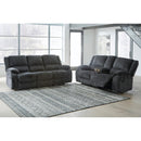  Motion Type_Reclining -- Signature Design by Ashley Draycoll Reclining Fabric Loveseat with Console IMAGE 8