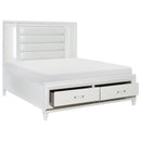  Color_White Size_California King -- Tamsin 1616WK-1CK* California King Platform Bed with LED Lighting and Footboard Storage IMAGE 3