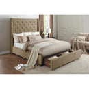  Color_Brown Size_Full -- Fairborn 5877FBR-1DW* Full Platform Bed with Storage Footboard IMAGE 4