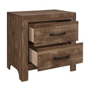  Color_Brown -- Homelegance Corbin 2 Drawer Nightstand IMAGE 3