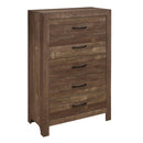  Color_Brown -- Homelegance Corbin 5 Drawer Chest IMAGE 2