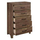  Color_Brown -- Homelegance Corbin 5 Drawer Chest IMAGE 3
