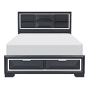  Size_Queen -- Rosemont 1553-1* Queen Platform Bed with Footboard Storage IMAGE 1