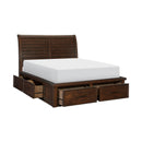  Color_Brown Size_California King -- Homelegance Logandale Platform Bed with Storage IMAGE 3