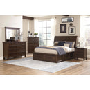  Color_Brown Size_King -- Logandale 1559K-1EK* Eastern King Platform Bed with Storage Footboard and Side Rails IMAGE 5