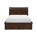  Color_Brown Size_Queen -- Logandale 1559-1* Queen Platform Bed with Storage Footboard and Side Rails IMAGE 1