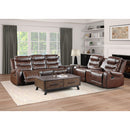  Manufacturer Color_Brown Motion Type_Reclining -- Homelegance Putnam Reclining Leather Look Loveseat with Console IMAGE 6