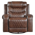  Manufacturer Color_Brown Motion Type_Manual -- Homelegance Putnam Leather Look Recliner IMAGE 1