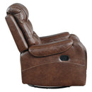  Manufacturer Color_Brown Motion Type_Manual -- Homelegance Putnam Leather Look Recliner IMAGE 3