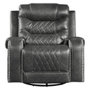  Manufacturer Color_Grey Motion Type_Manual -- Putnam 9405GY-1 Swivel Glider Reclining Chair IMAGE 1